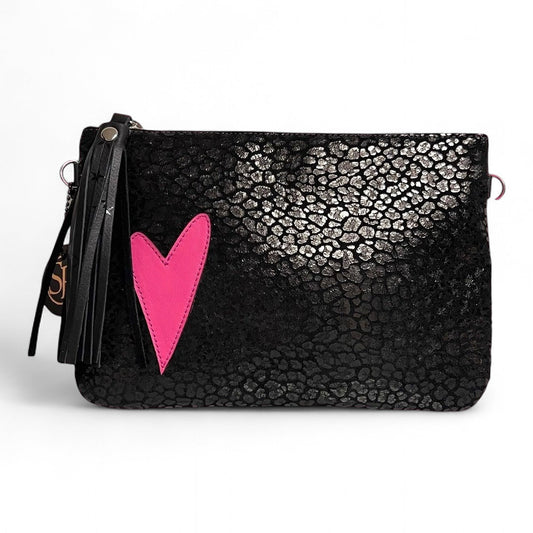Pink Heart Medium Clutch | Seam Reap Bags