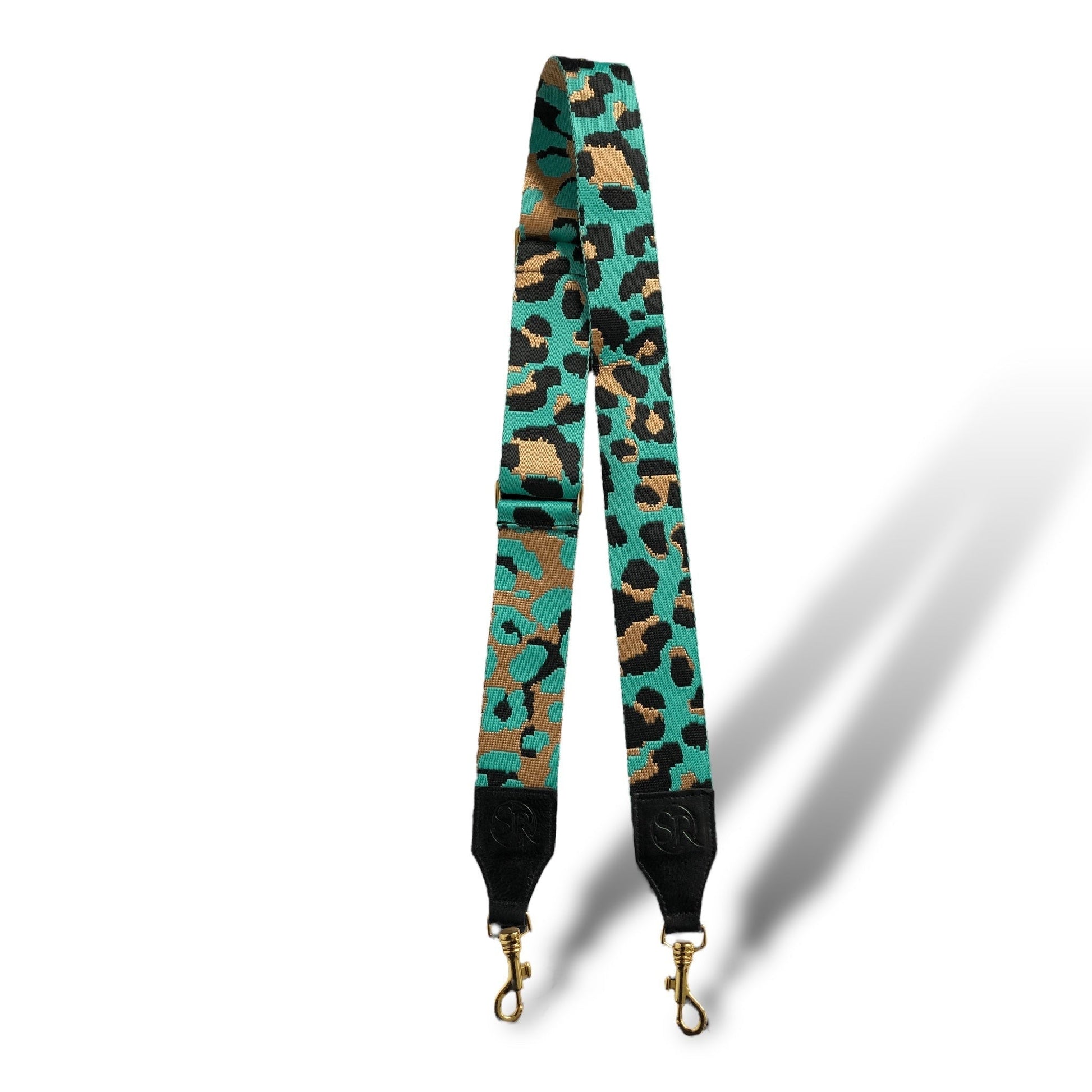 Teal Leopard Bag Strap | Seam Reap - Luxury Handmade Leather Handbags, Purses & Totes