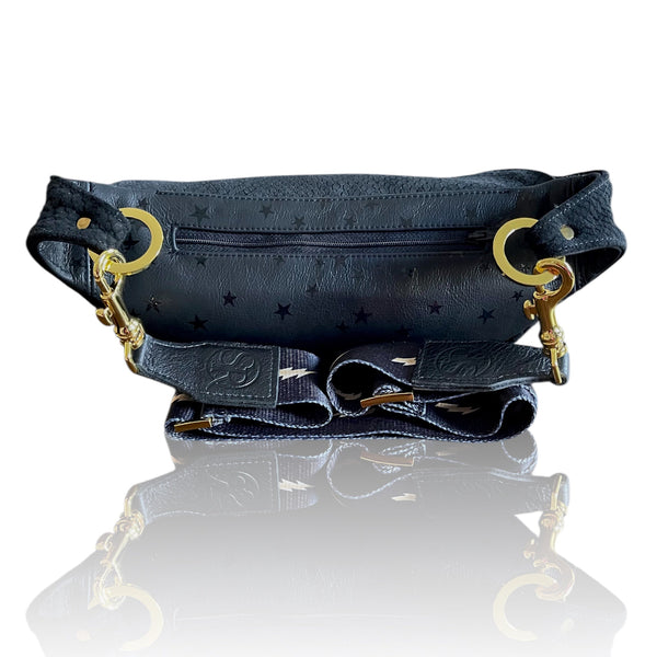 The “Jett” Bumbag Black Embossed | Seam Reap Bags