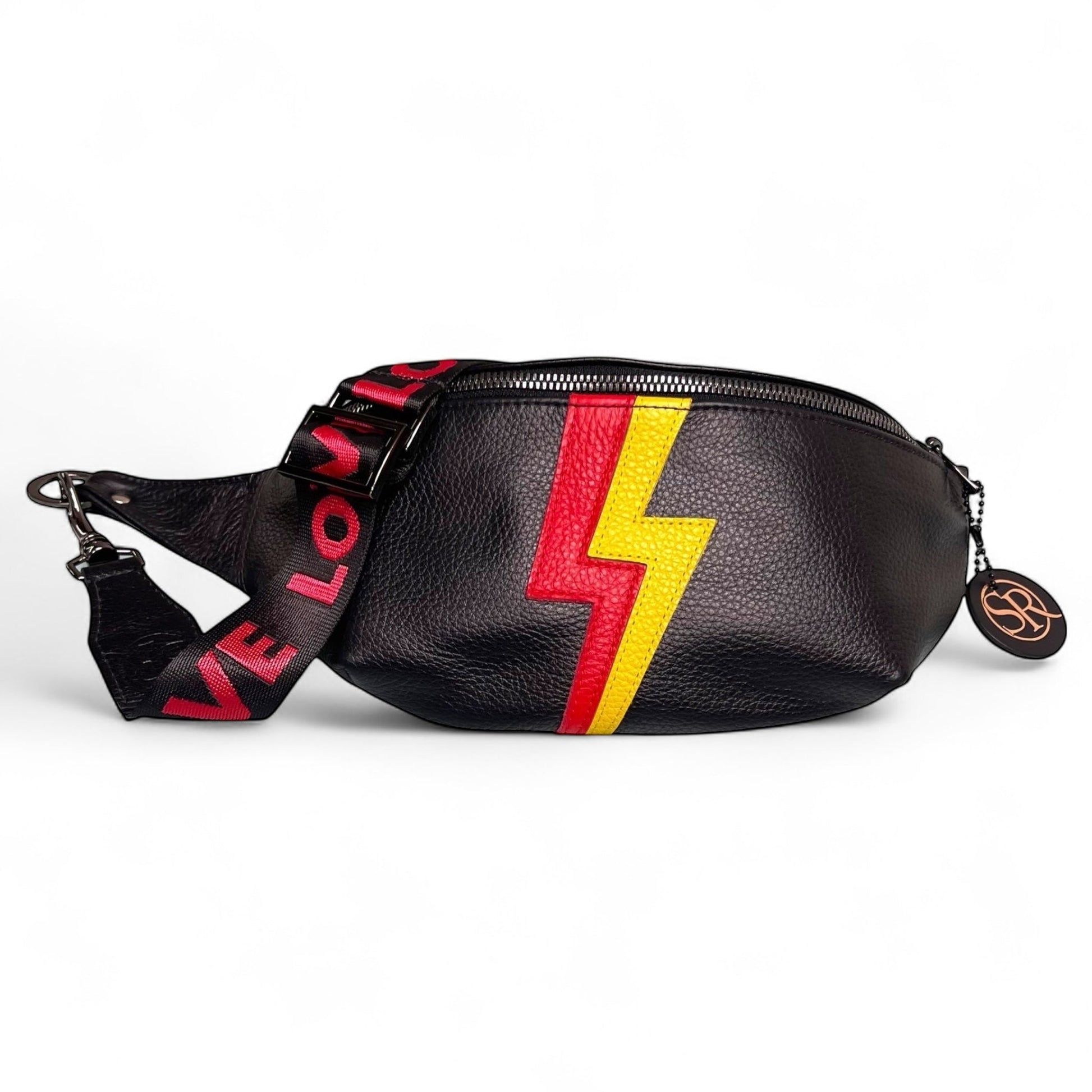 The “Jett” Bumbag Red/Yellow Bolts | Seam Reap Bags