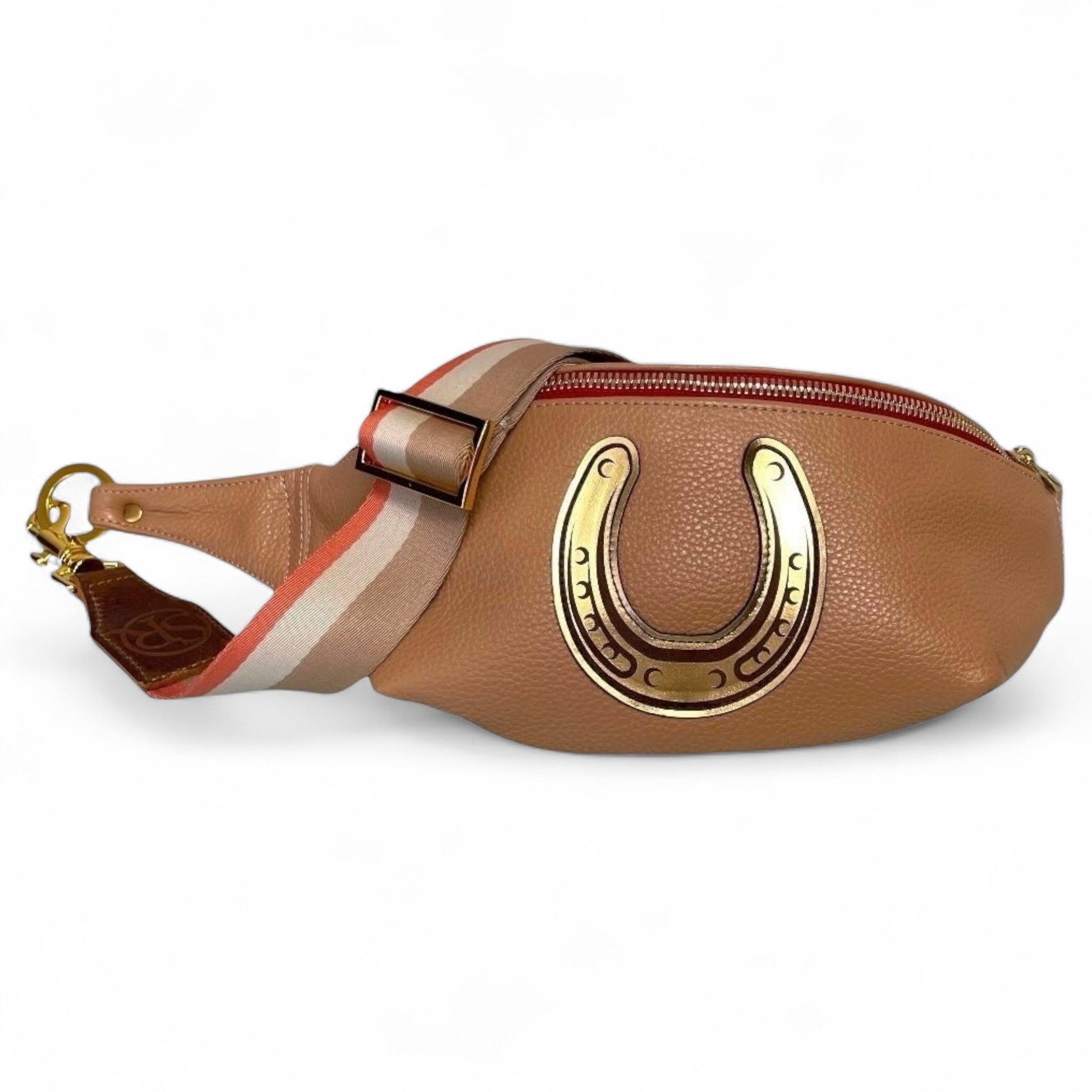 The “Jett” Bumbag Tan with Horse Shoe | Seam Reap Bags