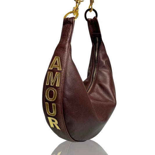 The “Ramones” Collection Brown with Gold Amour | Seam Reap - Luxury Handmade Leather Handbags, Purses & Totes