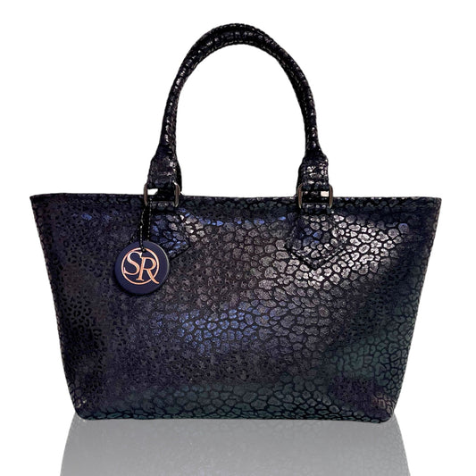 The "Wonderwall" Mini Tote Black Leopard | Seam Reap - Luxury Handmade Leather Handbags, Purses & Totes