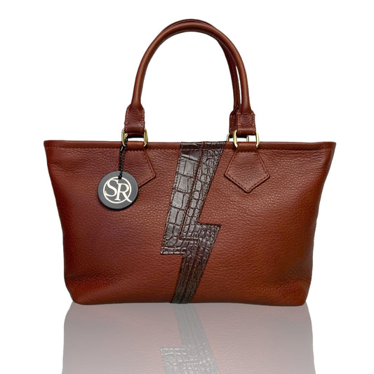The "Wonderwall" Mini Tote Brown Bolt | Seam Reap - Luxury Handmade Leather Handbags, Purses & Totes