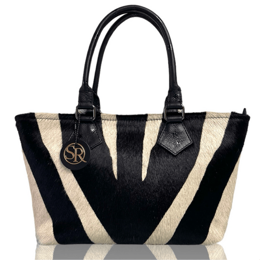 The "Wonderwall" Mini Tote Zebra | Seam Reap - Luxury Handmade Leather Handbags, Purses & Totes