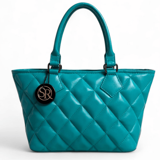 Wonderwall Mini Tote — Teal Quilted Leather | Seam Reap Bags