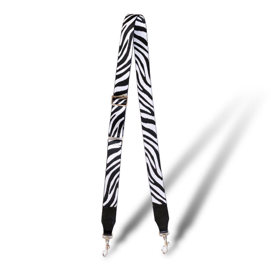 Zebra Bag Strap Black and White | Seam Reap - Luxury Handmade Leather Handbags, Purses & Totes