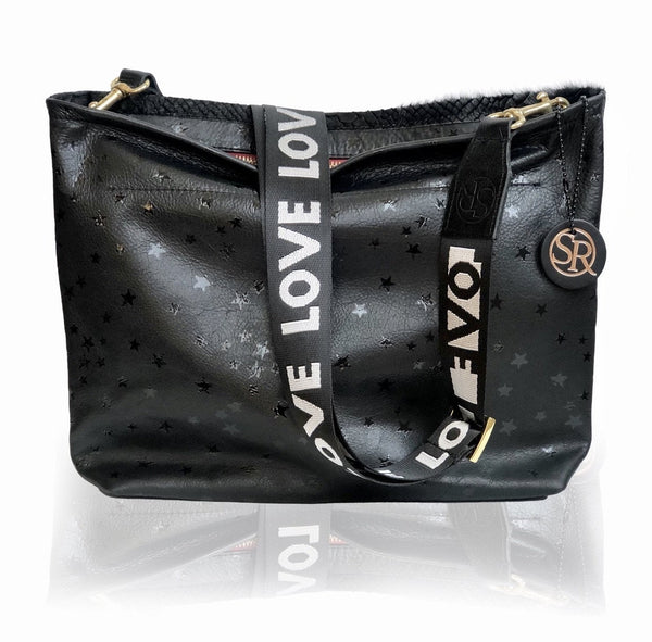 “Blondie” Hobo Black and White | Seam Reap - Luxury Handmade Leather Handbags, Purses & Totes