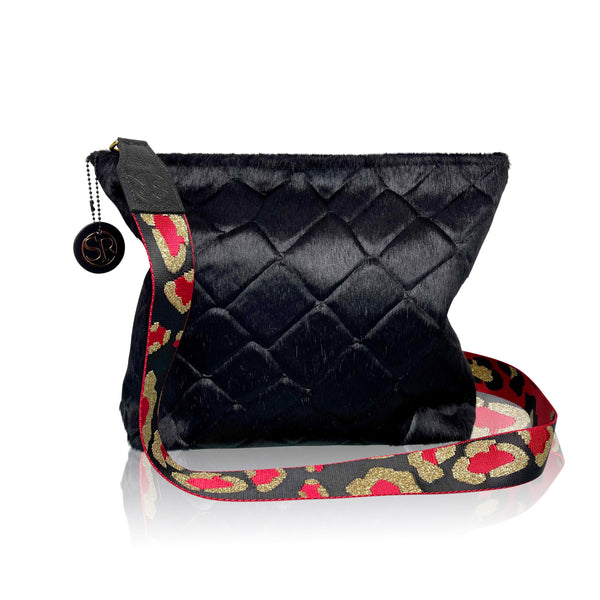 “Blondie” Hobo Black Embossed | Seam Reap - Luxury Handmade Leather Handbags, Purses & Totes