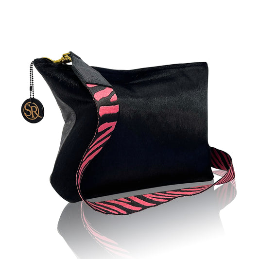 “Blondie” Hobo Black Hair on Hide | Seam Reap - Luxury Handmade Leather Handbags, Purses & Totes