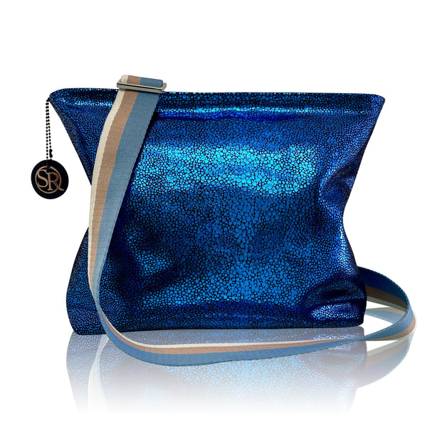 “Blondie” Hobo Blue Stingray | Seam Reap - Luxury Handmade Leather Handbags, Purses & Totes
