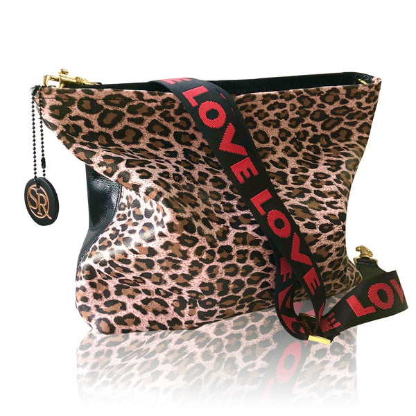 “Blondie” Hobo Leopard Print Nubuck | Seam Reap - Luxury Handmade Leather Handbags, Purses & Totes