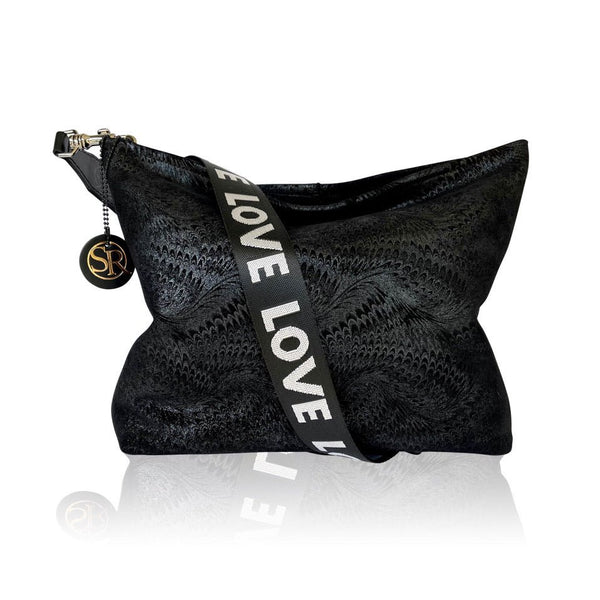 “Blondie” Hobo Metallic Feathered | Seam Reap - Luxury Handmade Leather Handbags, Purses & Totes