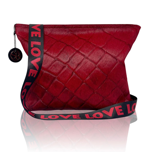 Blondie” Hobo Red Embossed | Seam Reap - Luxury Handmade Leather Handbags, Purses & Totes