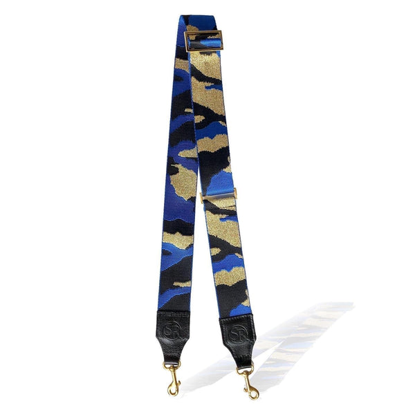 Blue & Gold Metallic Bag Strap | Seam Reap - Luxury Handmade Leather Handbags, Purses & Totes