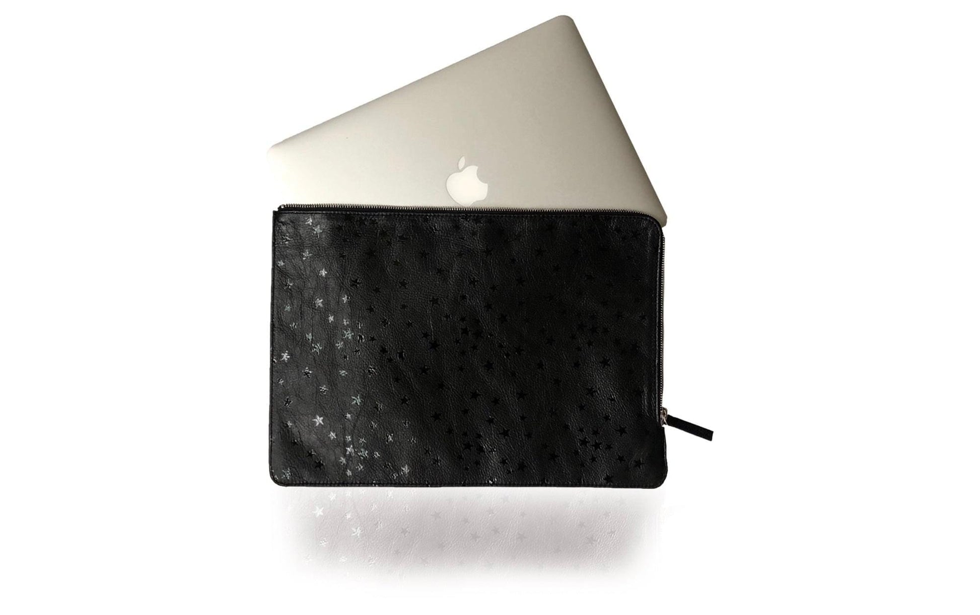 Laptop Sleeve, Grey Leopard | Seam Reap - Luxury Handmade Leather Handbags, Purses & Totes