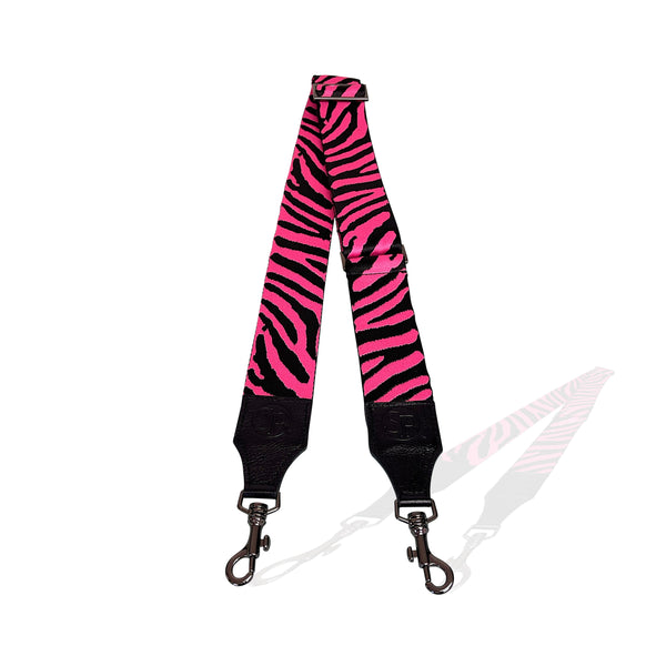 Pink Zebra Bag Strap | Seam Reap - Luxury Handmade Leather Handbags, Purses & Totes