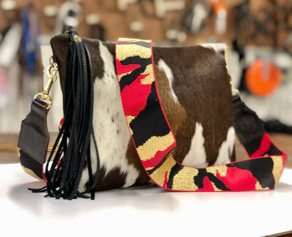Red & Gold Metallic Bag Strap | Seam Reap - Luxury Handmade Leather Handbags, Purses & Totes
