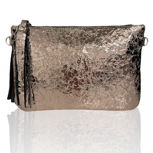 Shine On Silver Clutch | Seam Reap - Luxury Handmade Leather Handbags, Purses & Totes