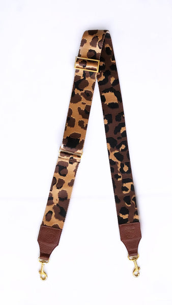 Tan & Chocolate Leopard Strap | Seam Reap - Luxury Handmade Leather Handbags, Purses & Totes