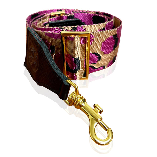 Tan & Fuchsia Bag Strap | Seam Reap - Luxury Handmade Leather Handbags, Purses & Totes