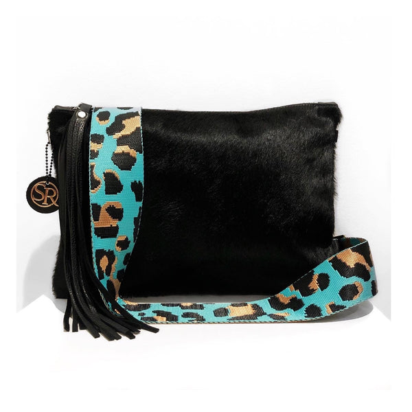 Teal Leopard Bag Strap | Seam Reap - Luxury Handmade Leather Handbags, Purses & Totes