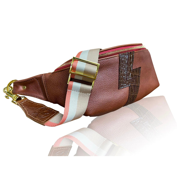 The “Jett” Bumbag Brown Bolt | Seam Reap - Luxury Handmade Leather Handbags, Purses & Totes