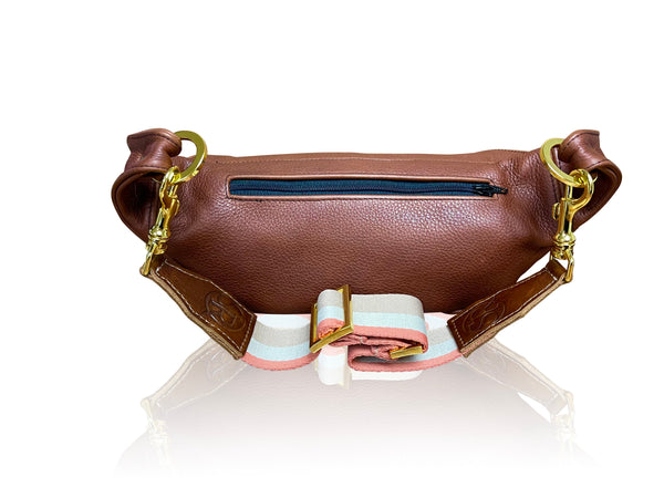The “Jett” Bum Bag Brown Bolt | Seam Reap - Luxury Handmade Leather Handbags, Purses & Totes