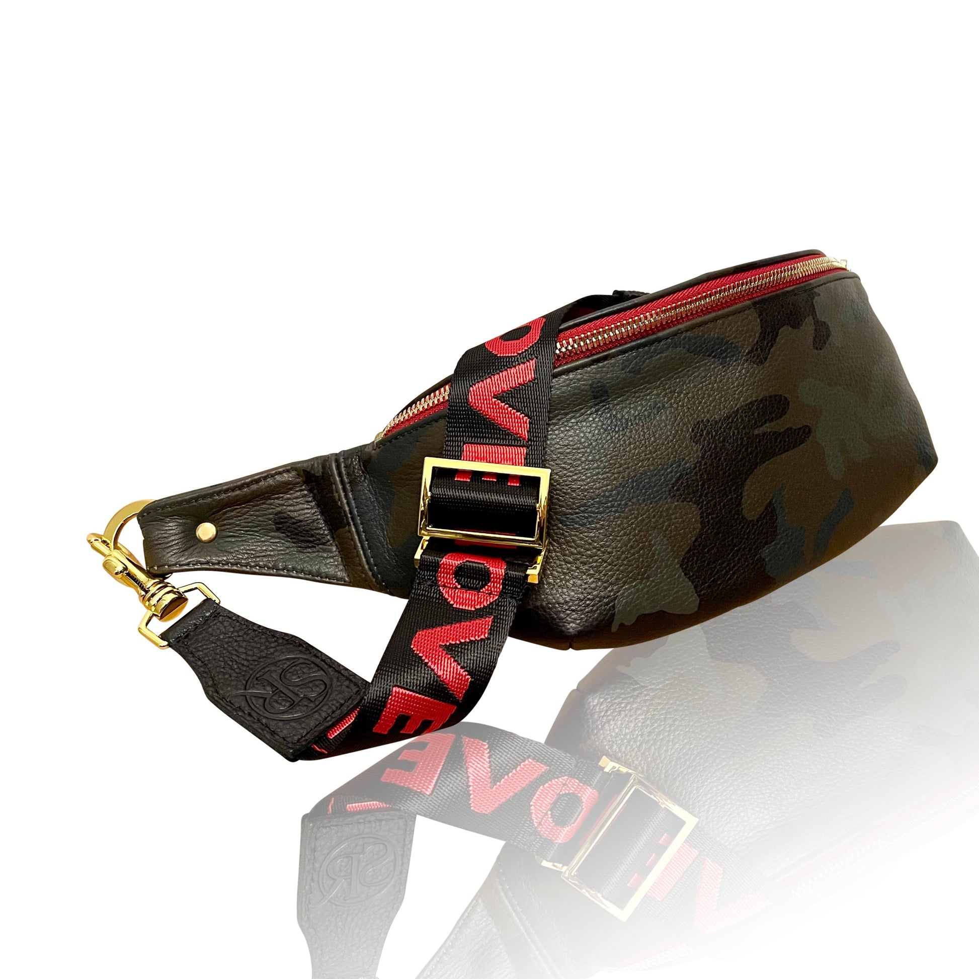 The “Jett” Bumbag Green Camo | Seam Reap - Luxury Handmade Leather Handbags, Purses & Totes
