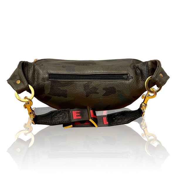 The “Jett” Bumbag Green Camo | Seam Reap - Luxury Handmade Leather Handbags, Purses & Totes
