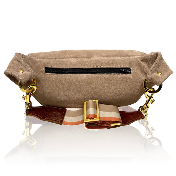 The “Jett” Bumbag Tan & Orange | Seam Reap - Luxury Handmade Leather Handbags, Purses & Totes