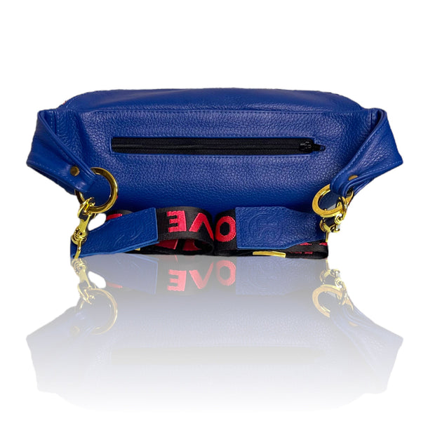 The “Jett” Bumbag Electric Blue | Seam Reap - Luxury Handmade Leather Handbags, Purses & Totes