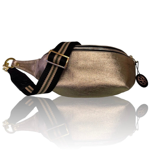 The “Jett” Bumbag Metallic Bronze | Seam Reap - Luxury Handmade Leather Handbags, Purses & Totes