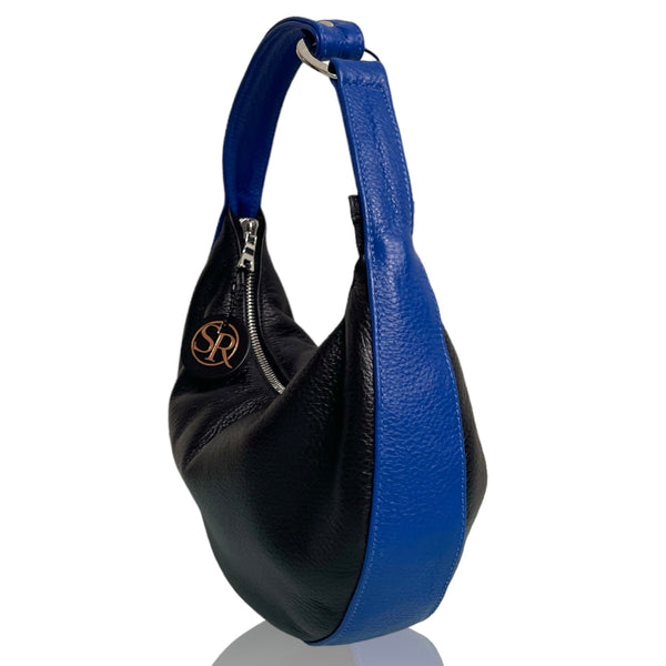 The “Queen” Collection Black/Blue Color Block | Seam Reap - Luxury Handmade Leather Handbags, Purses & Totes