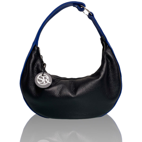 The “Queen” Collection Black/Blue Color Block | Seam Reap - Luxury Handmade Leather Handbags, Purses & Totes