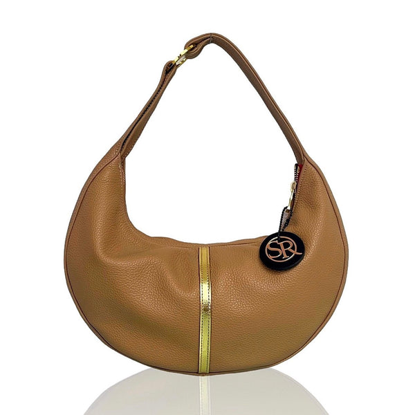 The “Queen” Collection Camel/Gold Stripe | Seam Reap - Luxury Handmade Leather Handbags, Purses & Totes
