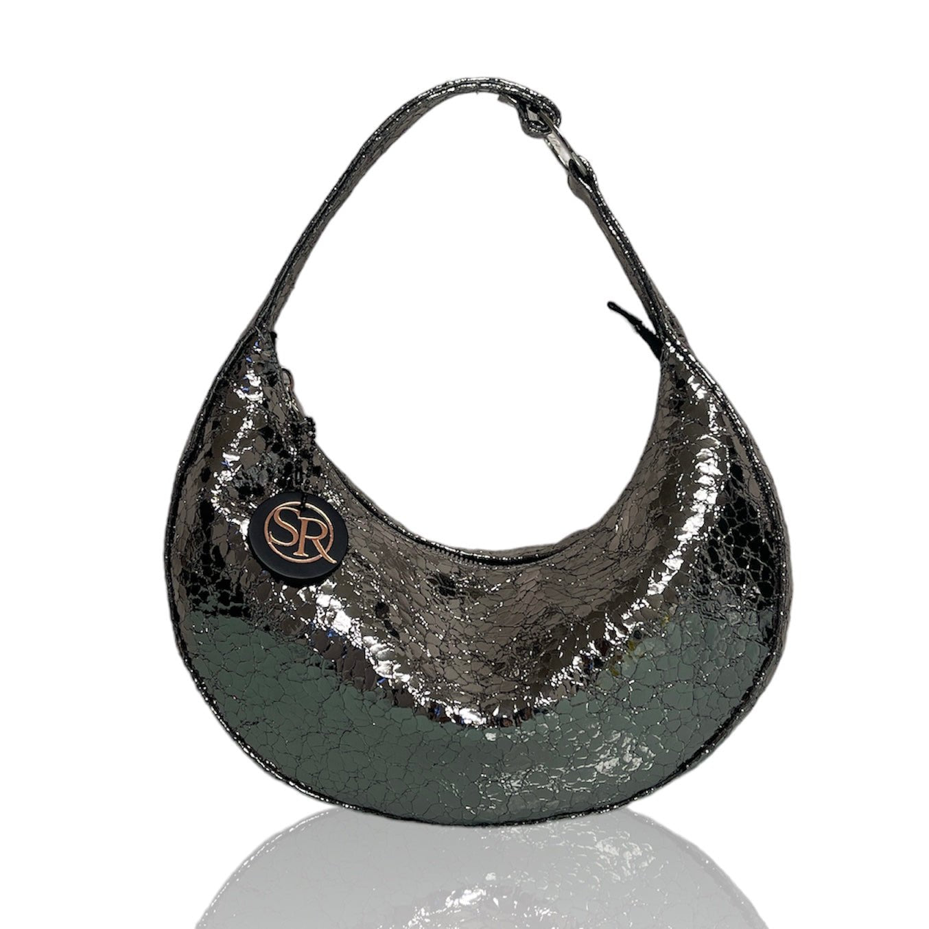 The “Queen” Collection Crackled Silver | Seam Reap - Luxury Handmade Leather Handbags, Purses & Totes