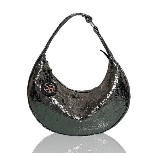 The “Queen” Collection Crackled Silver | Seam Reap - Luxury Handmade Leather Handbags, Purses & Totes
