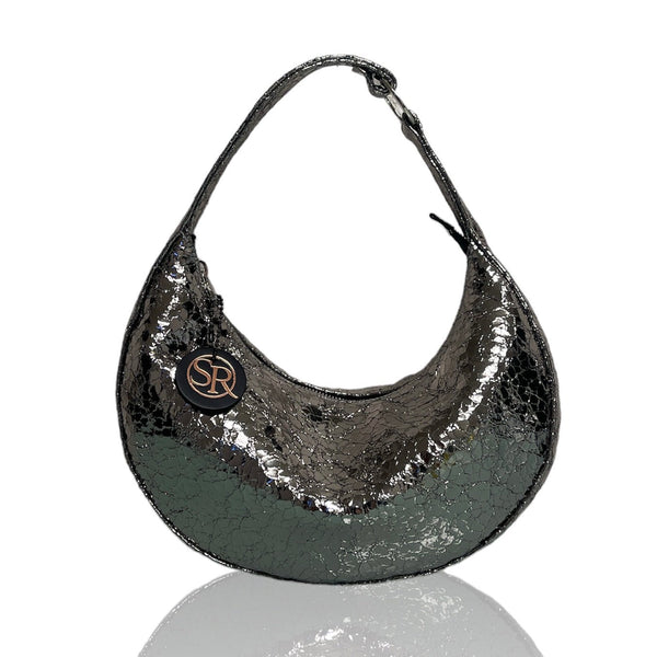 The “Queen” Collection Crackled Silver | Seam Reap - Luxury Handmade Leather Handbags, Purses & Totes
