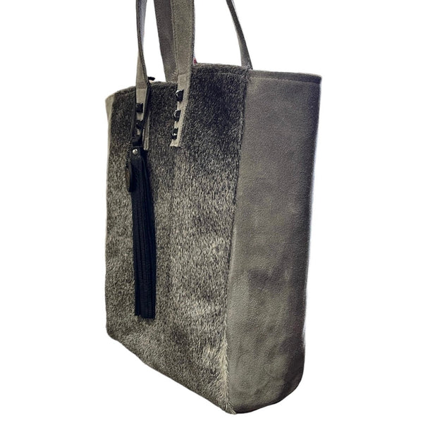 The “Siouxsie” Tote Grey | Seam Reap - Luxury Handmade Leather Handbags, Purses & Totes