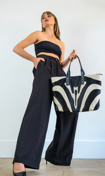Zebra “Mazzy” Tote | Seam Reap - Luxury Handmade Leather Handbags, Purses & Totes