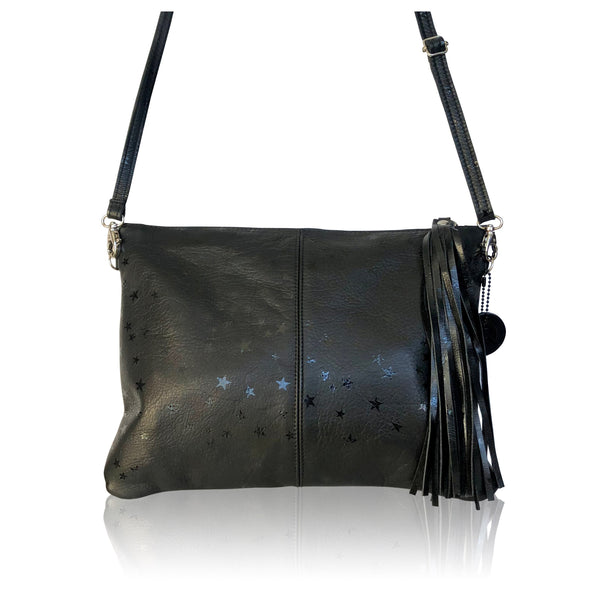 “Ziggy” Large Clutch Black Bolt | Seam Reap - Luxury Handmade Leather Handbags, Purses & Totes